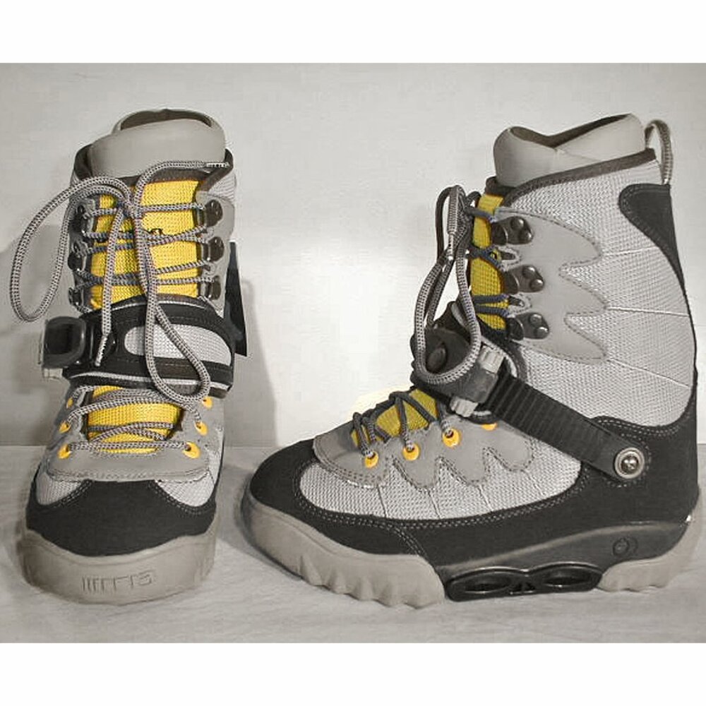 NEW! BURTON MOTO SI STEP IN SNOWBOARD BOOTS!  SIZE 7  MENS  SILVERY GRAY & BLACK